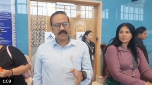 An Air India Boeing flight from Bengaluru to Gwalior failed to land on its first attempt and veered off to one side, with the impact so severe that even life jackets came out.