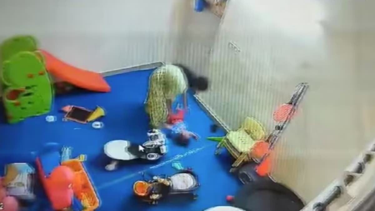 Noida daycare: Teen attendant caught on CCTV ‘slapping, biting, hitting’ 15-month-old with plastic bat