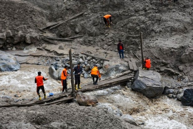 Rescue work underway at an affected area following a cloudburst in Kishtwar district, Jammu and Kashmir. At least 46 people were killed and over 100 suffered injuries in the incident, according to officials. (Image source: PTI)