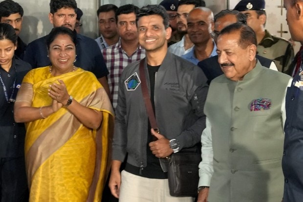 Shubhanshu Shukla began his journey to the ISS on June 25, as part of the Axiom-4 mission. The SpaceX Falcon rocket carrying the crew, including Shukla, lifted off from NASA’s Kennedy Space Centre in Florida and successfully docked with the ISS on June 26. (Image: PTI)