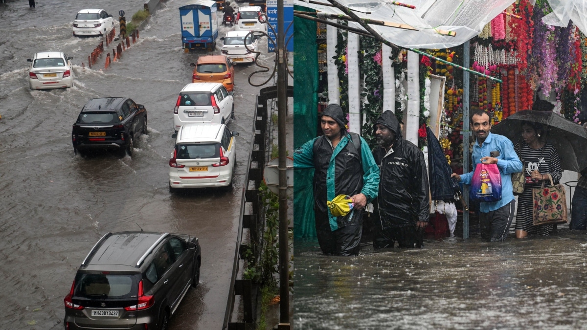 Mumbai rains 2025: IMD issues ‘red alert’ - Waterlogged streets, stranded commuters and railway chaos | in images