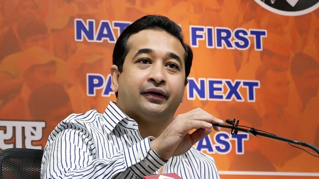 Nitish Rane announces free train rides from Mumbai to Konkan amid Ganesh Chaturthi festivities. (Image Source: ANI)