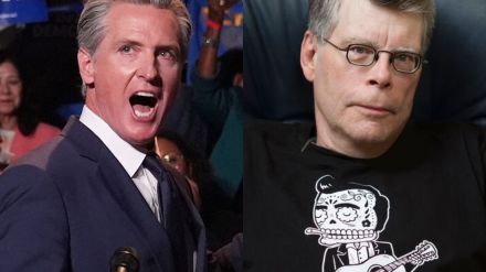 Newsom, Stephen King - Trump backlash