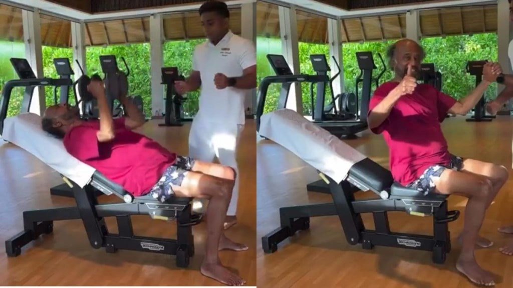 Rajinikanth workout viral video at 74