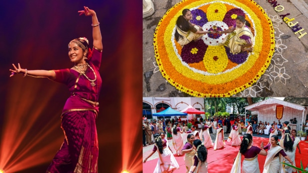 Onam 2025 unfolds as a vibrant and joyous harvest festival celebrated predominantly in Kerala and by Malayali communities across India. Marking the return of the legendary King Mahabali, this ten-day festival from August 26 to September 5 culminates in Thiruvonam, the grandest day of celebration. With colourful floral rangolis (pookalam), grand feasts (Onasadya), traditional boat races, folk dances, and heartfelt rituals, Onam unites communities in gratitude, prosperity, and cultural pride. (Photo Source: PTI)