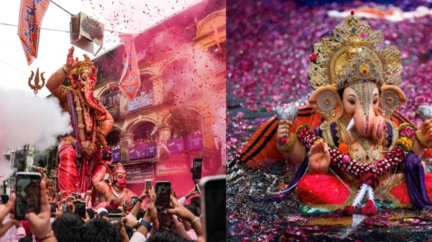 With Ganesh Visarjan festivities ongoing today (September 6), celebrations sweep across India, marking the conclusion of the 10-day Ganesh Chaturthi festival. From Mumbai and Pune to Hyderabad and Ahmedabad, devotees come together in large numbers to bid festive farewell to Lord Ganesh. The streets buzz with music, chants and colorful processions as idols are immersed in rivers and seas and make-shift Visarjan points.