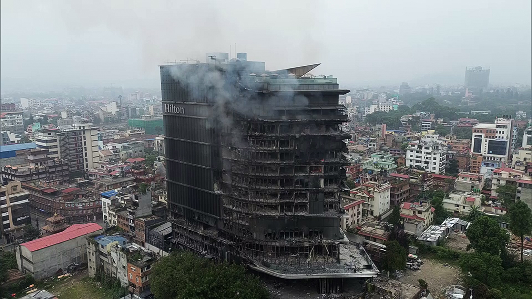 Symbol of luxury linked to 'Nepo babies', Hilton in Kathmandu burnt down |  Video - Trending News | The Financial Express