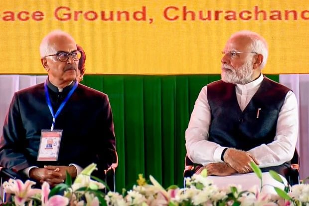 PM Modi also inaugurated the Aizawl Bypass Road, Thenzawl-Sialsuk Road and Khankawn-Rongura Road. (Image: PTI)