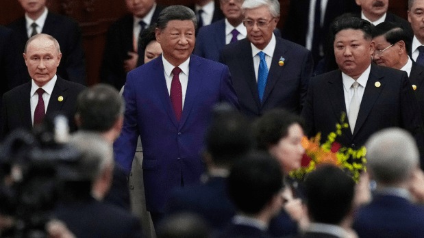 The presence of Putin and Kim at Xi’s side underscored Beijing’s deepening ties with Moscow and Pyongyang at a time of heightened tension with the West.  (Photo Source: Associated Press)
