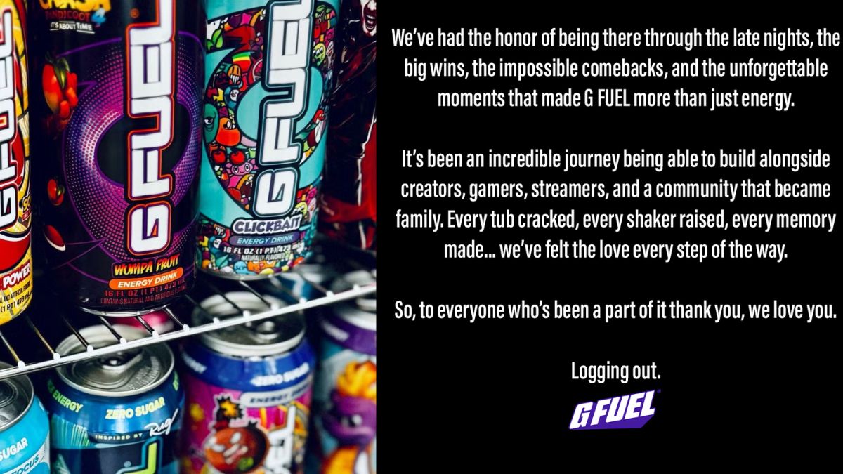 Is G Fuel shutting down? Fans confused over its ‘end of an era’ post on social media Is G Fuel shutting down? Fans confused over its ‘end of an era’ post on social media