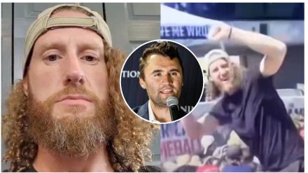 ‘I stood and shouted USA…’ Mystery man who cheered after Charlie Kirk shooting defends his actions
