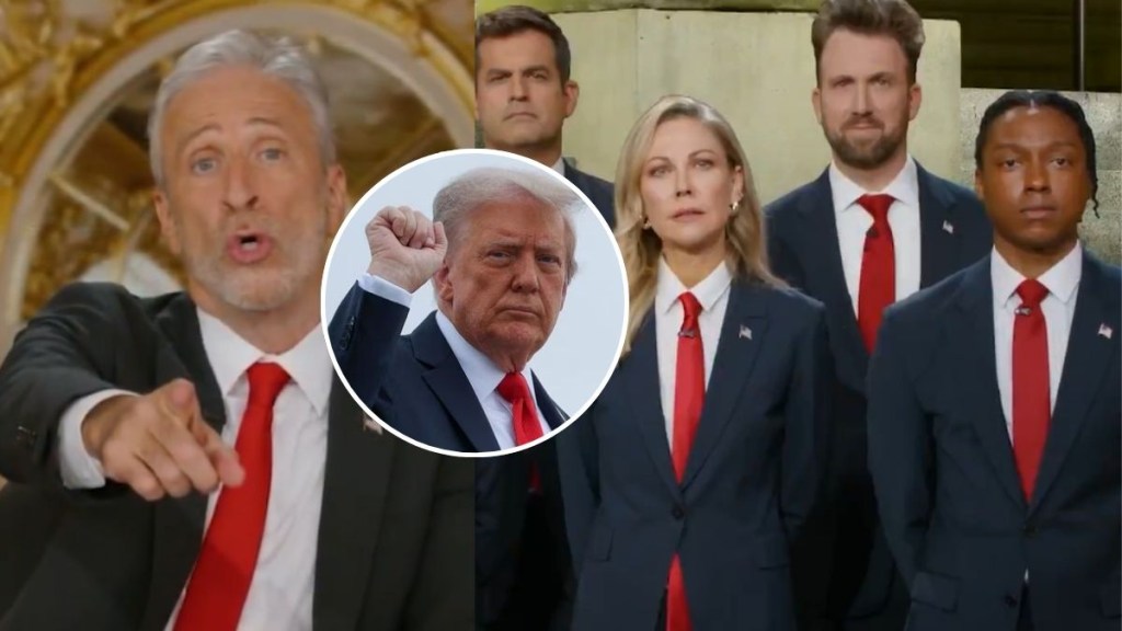 ‘Oh Donald, we love you’: Jon Stewart roasts Trump with ‘praise song’ after Jimmy Kimmel’s show gets suspended ‘Oh Donald, we love you’: Jon Stewart roasts Trump with ‘praise song’ after Jimmy Kimmel’s show gets suspended