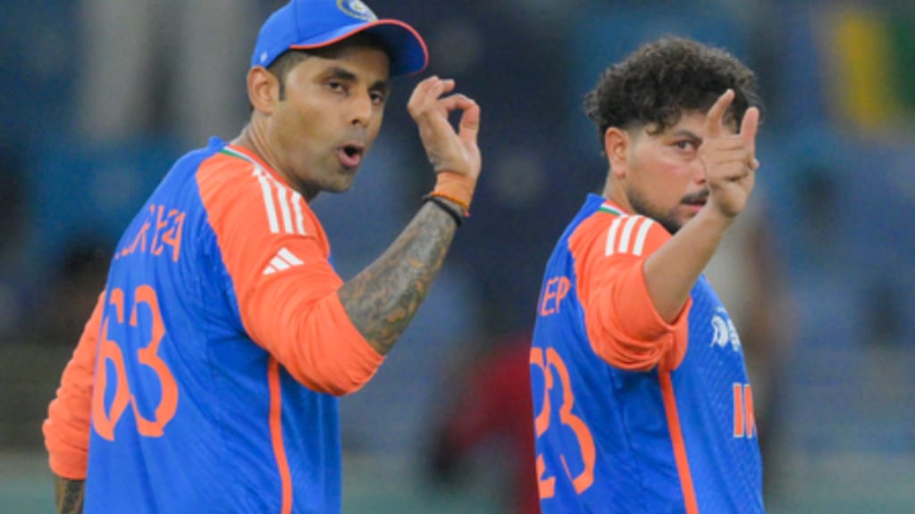 India’s spin maestro Kuldeep picked up three wickets in his last spell. India’s spin maestro Kuldeep picked up three wickets in his last spell.