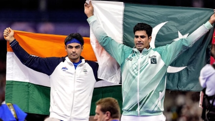 Nadeem had beaten Chopra for gold at the Paris Games in August 2024 with a monster throw of 92.97m, an Olympic record. Nadeem had beaten Chopra for gold at the Paris Games in August 2024 with a monster throw of 92.97m, an Olympic record.