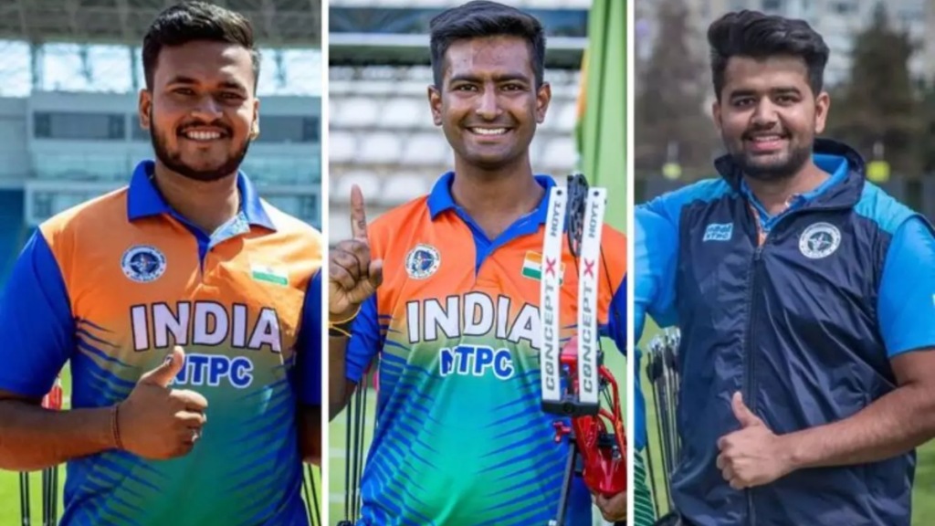India wins first compound archery gold at World Championship – Meet athletes Rishabh, Aman and Prathamesh
