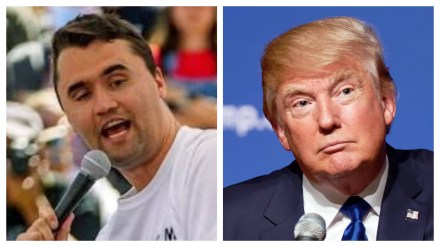 Late Charlie kirk (left) and Donald Trump (Right).