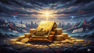 Gold's rally vs. stock market optimism: The great market disconnect. (Image Source: Gemini)