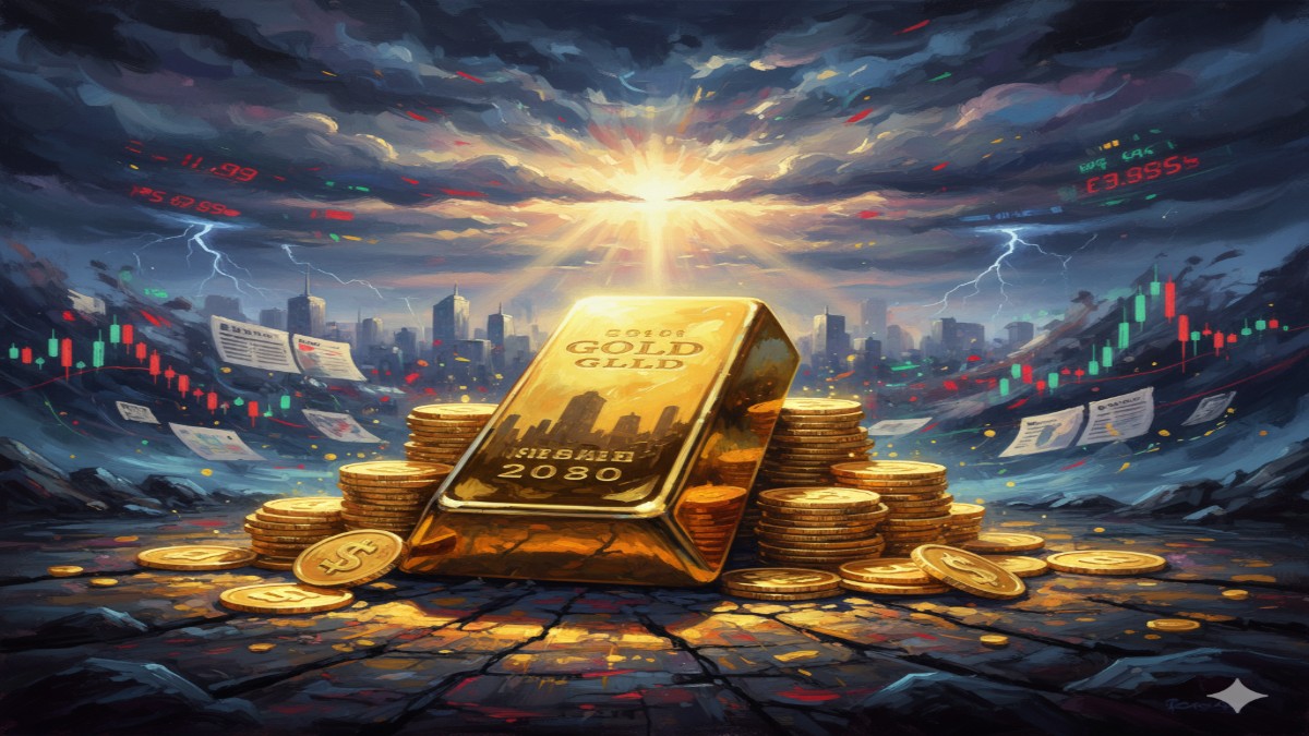 Gold's rally vs. stock market optimism: The great market disconnect. (Image Source: Gemini)