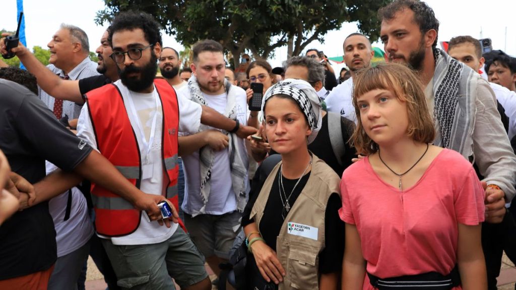 Greta Thunberg Flotilla Gaza boat Greta Thunberg Flotilla Gaza boat