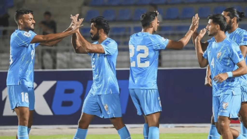 India clinched a thrilling 3-2 win on penalties against Oman after a 1-1 draw in the third-place playoff of the CAFA Nations Cup at the Hisor Central Stadium. India clinched a thrilling 3-2 win on penalties against Oman after a 1-1 draw in the third-place playoff of the CAFA Nations Cup at the Hisor Central Stadium.