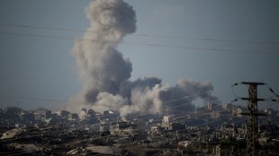Smoke rises to the sky following an Israeli military strike in the Gaza Strip on September 16. Tel Aviv has sparked global outrage in recent months after launching attacks against at least six different countries in the Middle East. (AP Photo)