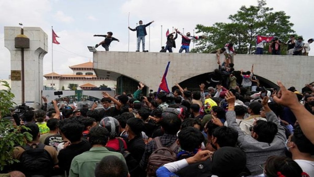 Gen Z storms Nepal Parliament in protest against PM Oli after ban on Facebook, Instagram, X and other platforms Gen Z storms Nepal Parliament in protest against PM Oli after ban on Facebook, Instagram, X and other platforms