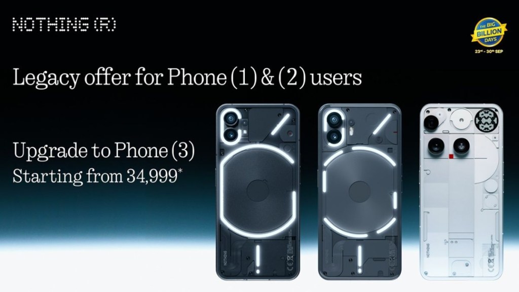 Flipkart Big Billion Days sale 2025: Nothing Phone 3 price to drop from Rs 79,999 to just Rs 34,999