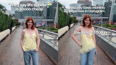 Russian, Gurgaon, BHK, Viral, viral video, Instagram, russian woman insta post, instagram viral video, viral video, trending news, gurgaon expenses, Russian woman, Gurgaon, real estate in gurgaon, cost of living Delhi, 1BHK rent Gurgaon, Russian woman in India, rising cost of living, monthly expenses, russian woman shares living cost in gurugram, 1bhk in gurugram, viral video, viral