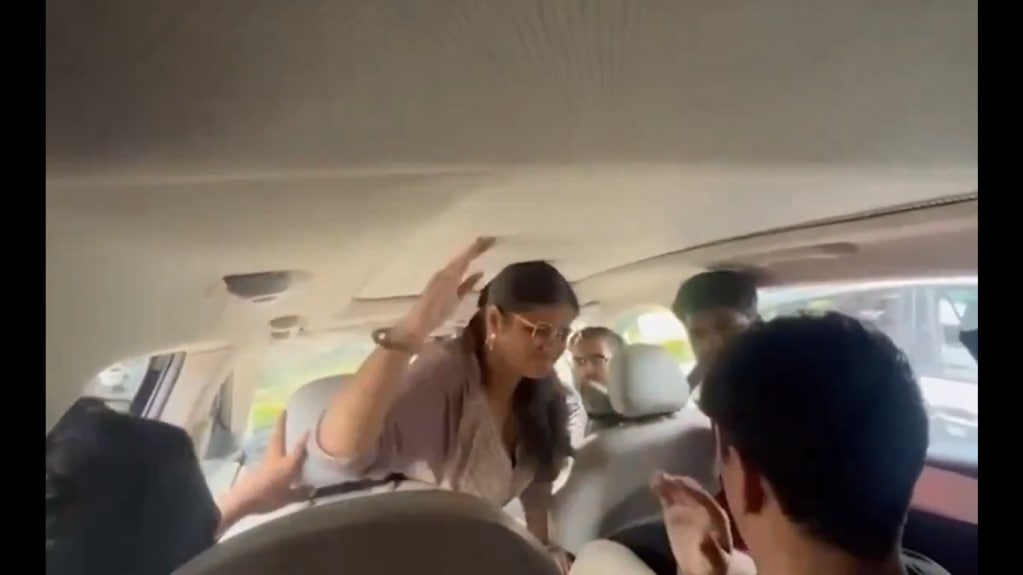 'You will be beaten more if…': Viral video shows Amity University student being repeatedly slapped, abused by classmates inside car (video screengrab)