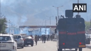 Breaking News Today Live: Violence erupts in Ladakh over statehood demand; protesters set fire in BJP office (ANI video screengrab)