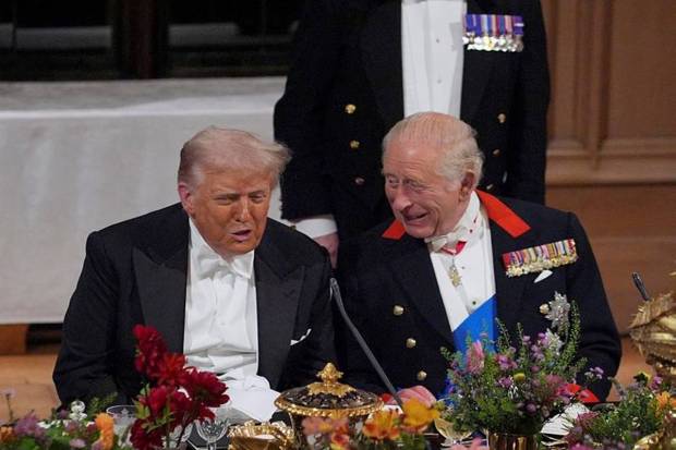 The dinner menu highlighted British Cuisine, paired with vintage wines. (Photo source: AP)
