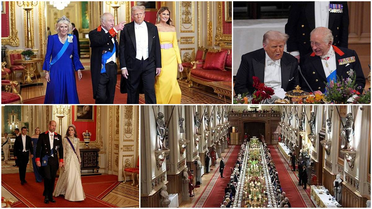 Trump royal banquet in UK in images