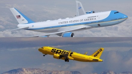 Spirit Airlines jet flies close Air Force One carrying Trump to UK - What happened next?