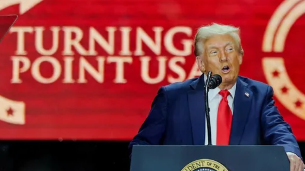 Trump calls Charlie Kirk a 'martyr for American freedom' at emotional Memorial, blames left for his killing
