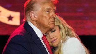 Trump speaking at Charlie Kirk’s memorial in Glendale, Arizona.