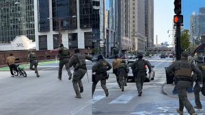 ICE agents in Chicago viral video