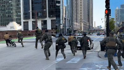 About 10 ICE agents chase food delivery worker in Chicago: Bike escape in viral vid