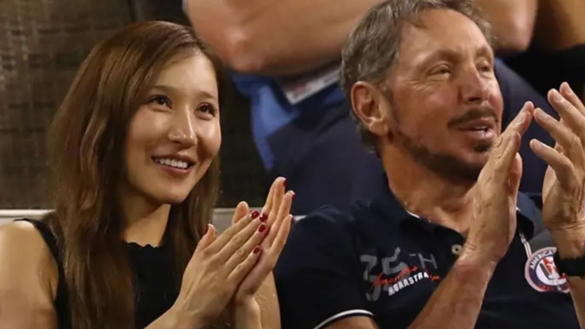 Ellison got married to Jolin Zhu, 33, a Chinese native, recently. She is around 47 years younger to him and her real name is Zhu Keren. Ellison got married to Jolin Zhu, 33, a Chinese native, recently. She is around 47 years younger to him and her real name is Zhu Keren.