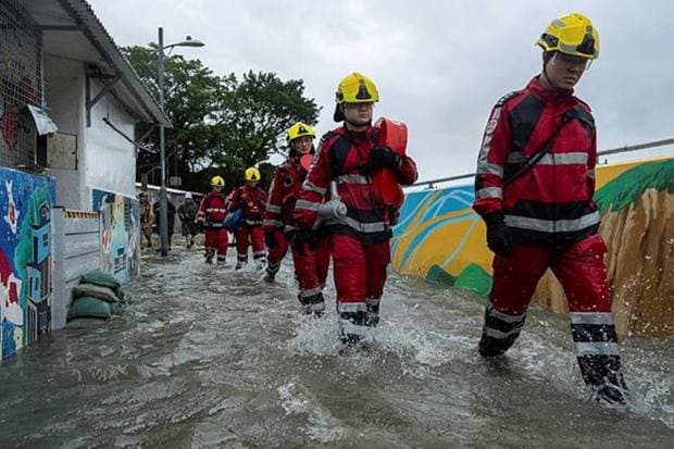 At least 129 people remain missing, with search and rescue operations going on. (Photo source: AP)