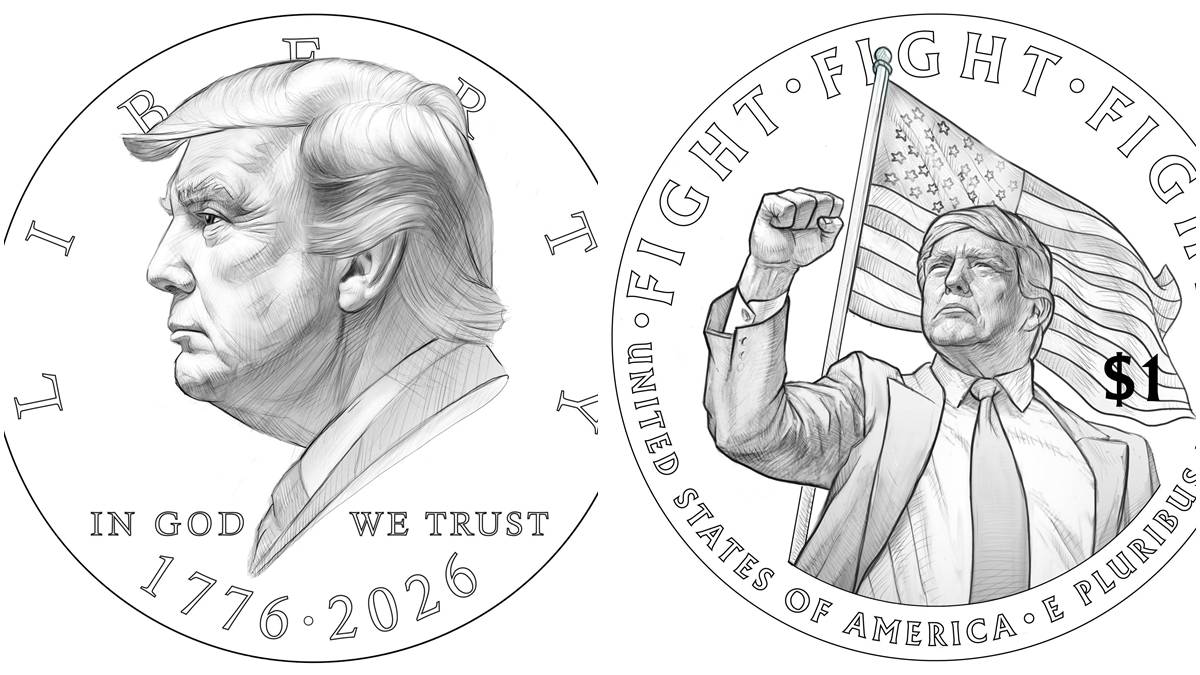 $1 Trump coin draft design $1 Trump coin draft design