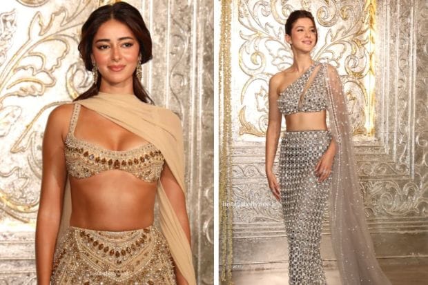 These second-generation stars lit up the red carpet and put their glam on with these bejewelled lehengas. Both Ananya Panday and Shanaya Kapoor shone bright in couture. (Image: X)