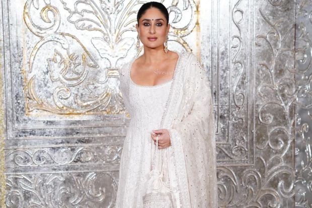 Playing both Geet and Poo, Bollywood's favourite it-girl, Kareena Kapoor Khan wore a classic white anarkali and paired it with red-bottom heels. Exuding an ethereal glow, Kareena Kapoor Khan, stole the show. (Image: X)