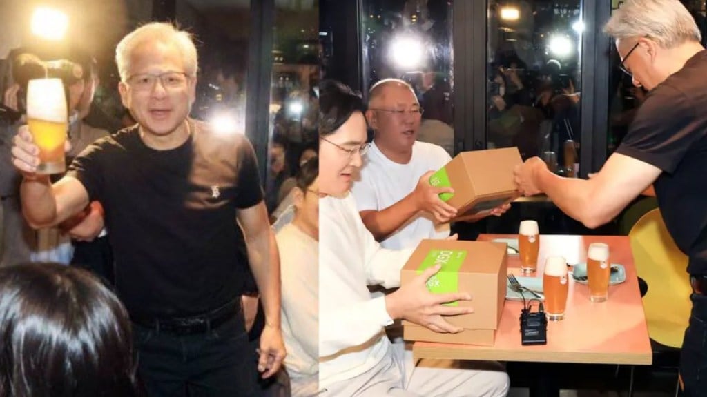 ‘Dinner’s on me…’: Nvidia CEO Jensen Huang treats Samsung, Hyundai CEOs to Korean fried chicken, buys food for crowd ‘Dinner’s on me…’: Nvidia CEO Jensen Huang treats Samsung, Hyundai CEOs to Korean fried chicken, buys food for crowd