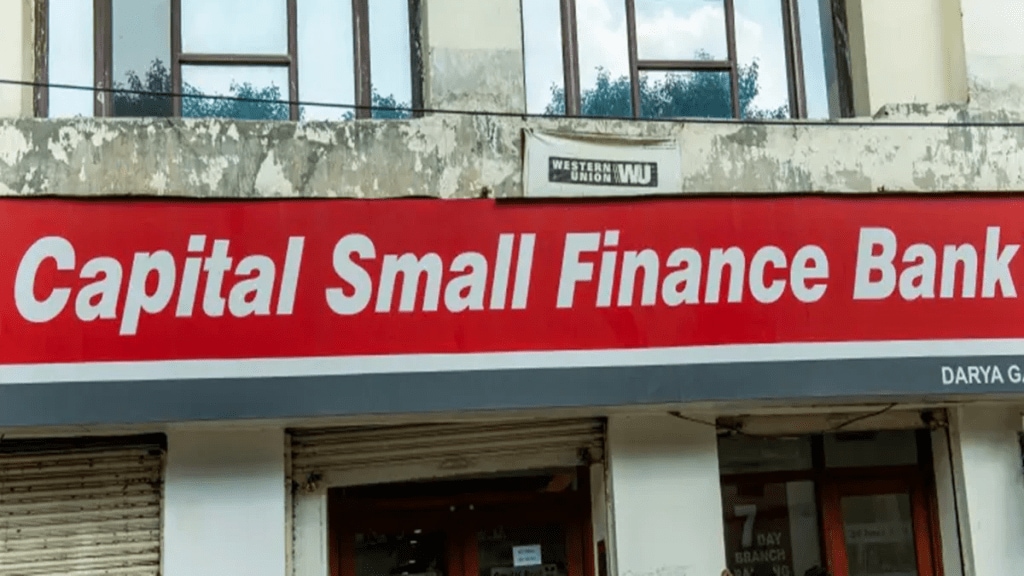 Shares of Capital Small Finance Bank on Wednesday closed 0.4% higher at Rs 286.35 on the NSE. Shares of Capital Small Finance Bank on Wednesday closed 0.4% higher at Rs 286.35 on the NSE.