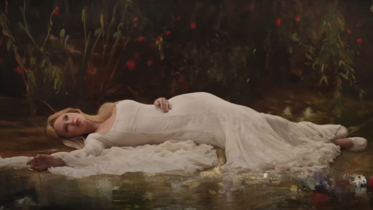 A still from Taylor Swift's latest music video for the song 'Fate of Ophelia' depicting her as the famous John William Waterhouse painting. (Image source: Taylor Swift/X) A still from Taylor Swift's latest music video for the song 'Fate of Ophelia' depicting her as the famous John William Waterhouse painting. (Image source: Taylor Swift/X)