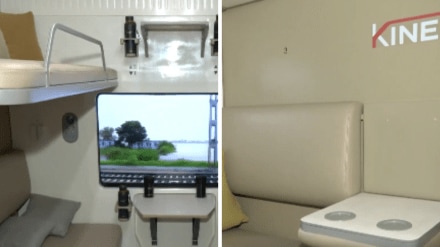 First AC coach design concept of Vande Bharat Sleeper train unveiled by Kinet Railway Solutions at IREE 2025, New Delhi