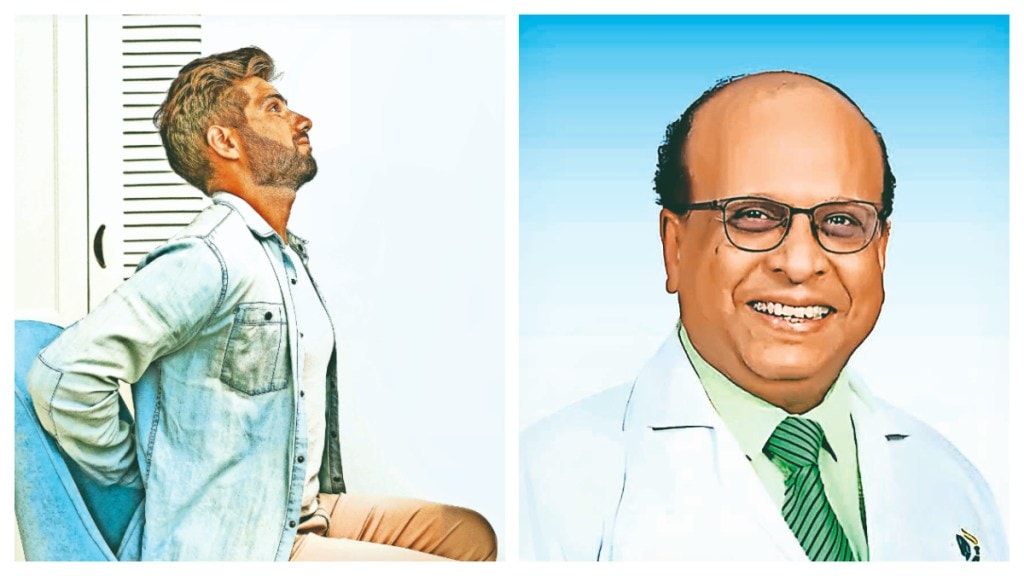 Age related degeneration and poor postural habits together lead to the risk of a slipped disc and Dr Raju Vaishya (R). Age related degeneration and poor postural habits together lead to the risk of a slipped disc and Dr Raju Vaishya (R).