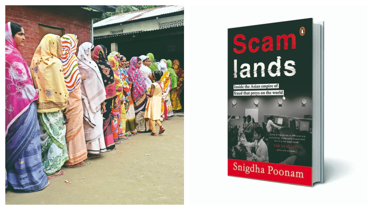 A file photo of women standing in a queue to cast their votes in Barpeta, Assam. The book talks about fabricated deaths and bogus insurance cases in and around the district in northeast India / Express Archives