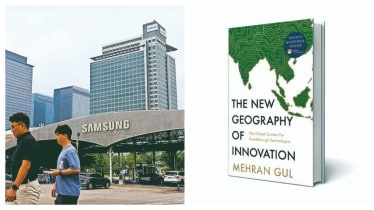 A file photo of Samsung's headquarters in Suwon, South Korea. Many other countries and regions like South Korea are becoming powerful engines of technology creation, writes the author / Bloomberg