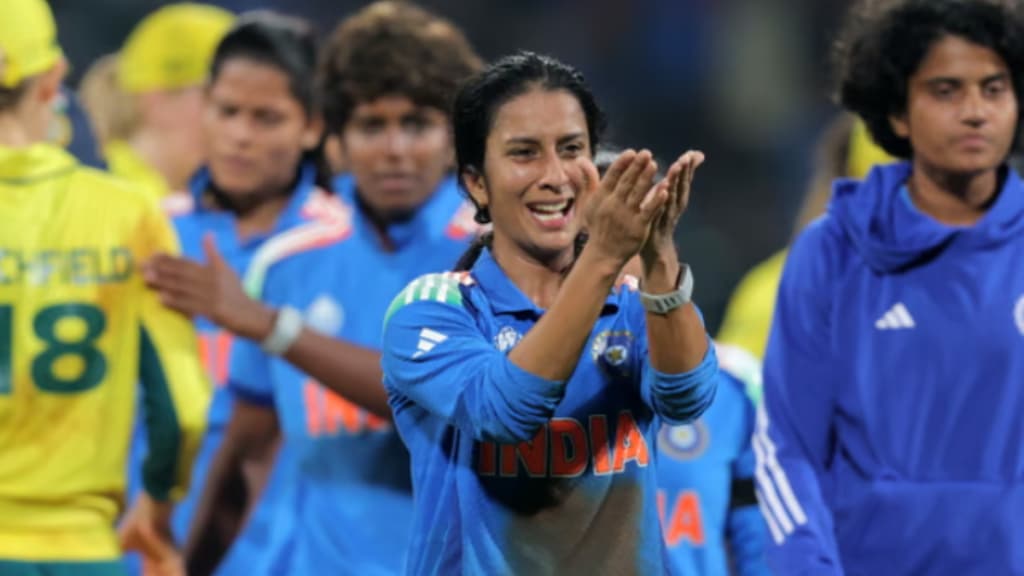 Jemimah Rodrigues and Harmanpreet Kaur celebrate after guiding India Women to a five-wicket win over Australia in the ICC Women’s World Cup semi-final at DY Patil Stadium. Jemimah Rodrigues and Harmanpreet Kaur celebrate after guiding India Women to a five-wicket win over Australia in the ICC Women’s World Cup semi-final at DY Patil Stadium.